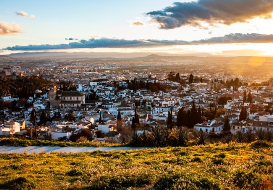 La Vega de Granada al atardecer La Vega de Granada al atardecer